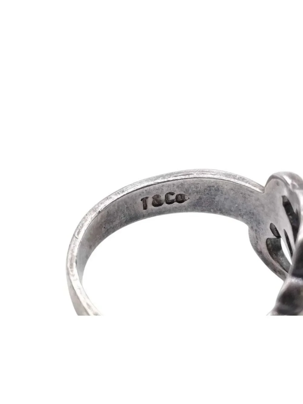 Tiffany & Co Ring Triple Open Heart Silver